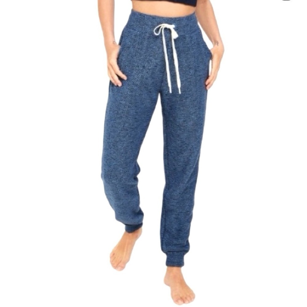 Offline by Aerie Snow Day Jogger Sweat pants Textured‎ Blue Drawstring Women XL